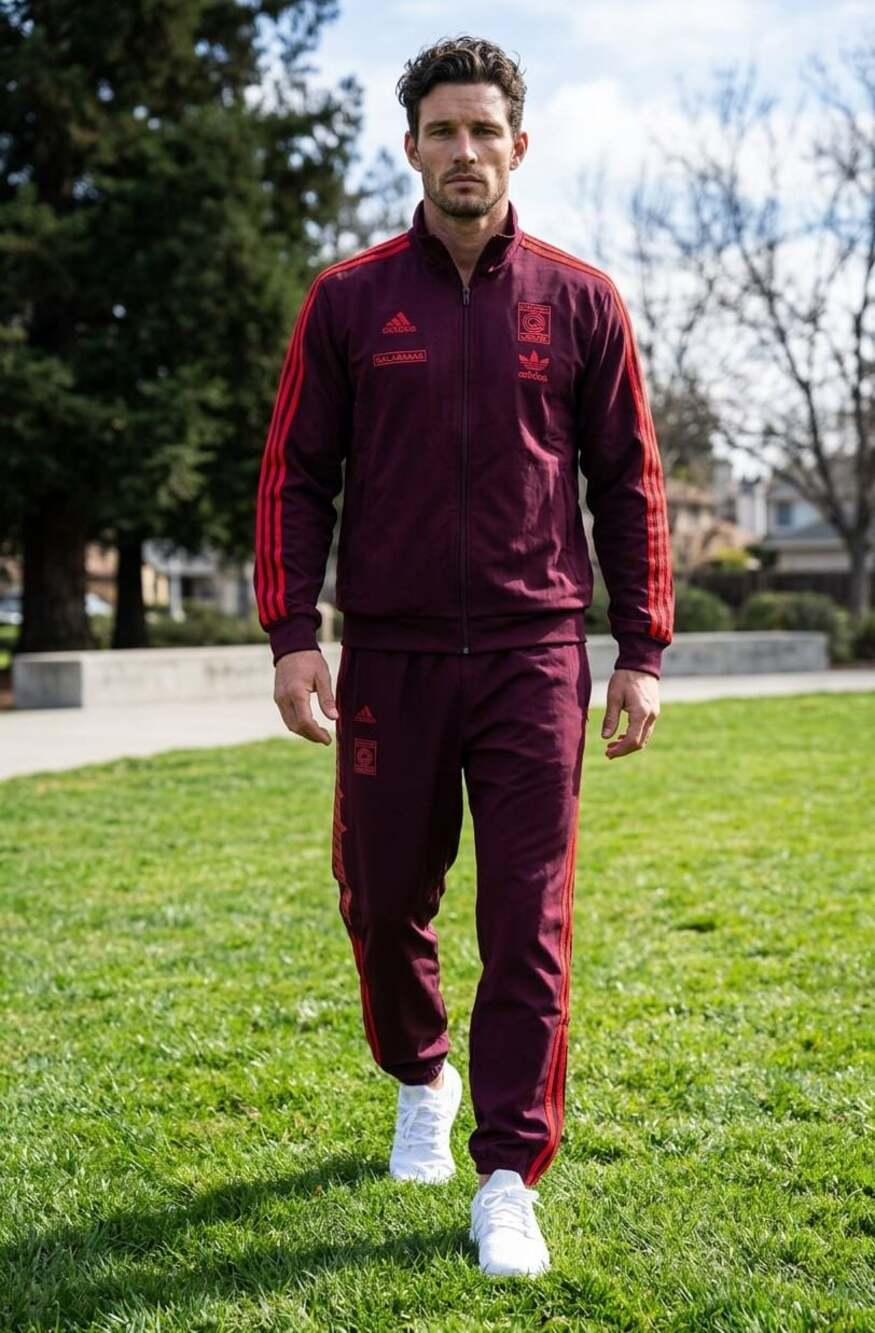 Vintage men’s Adidas Calabasas Maroon Track Pants 2 XL